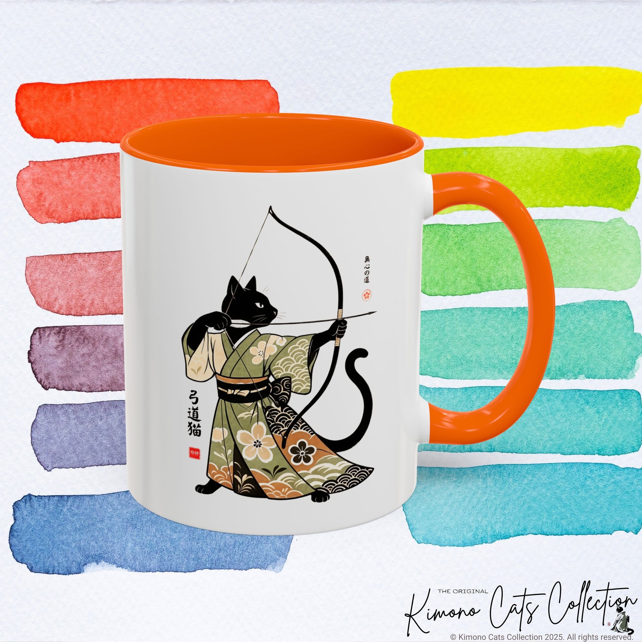 Kyudo Cat Warrior Coffee Mug