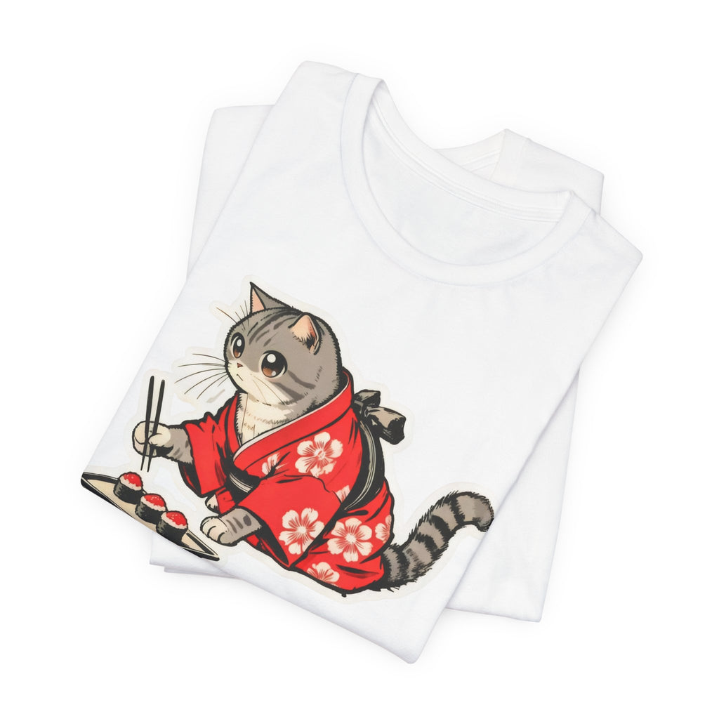 Sushi Cat T-Shirt - Kawaii Kimono Cat