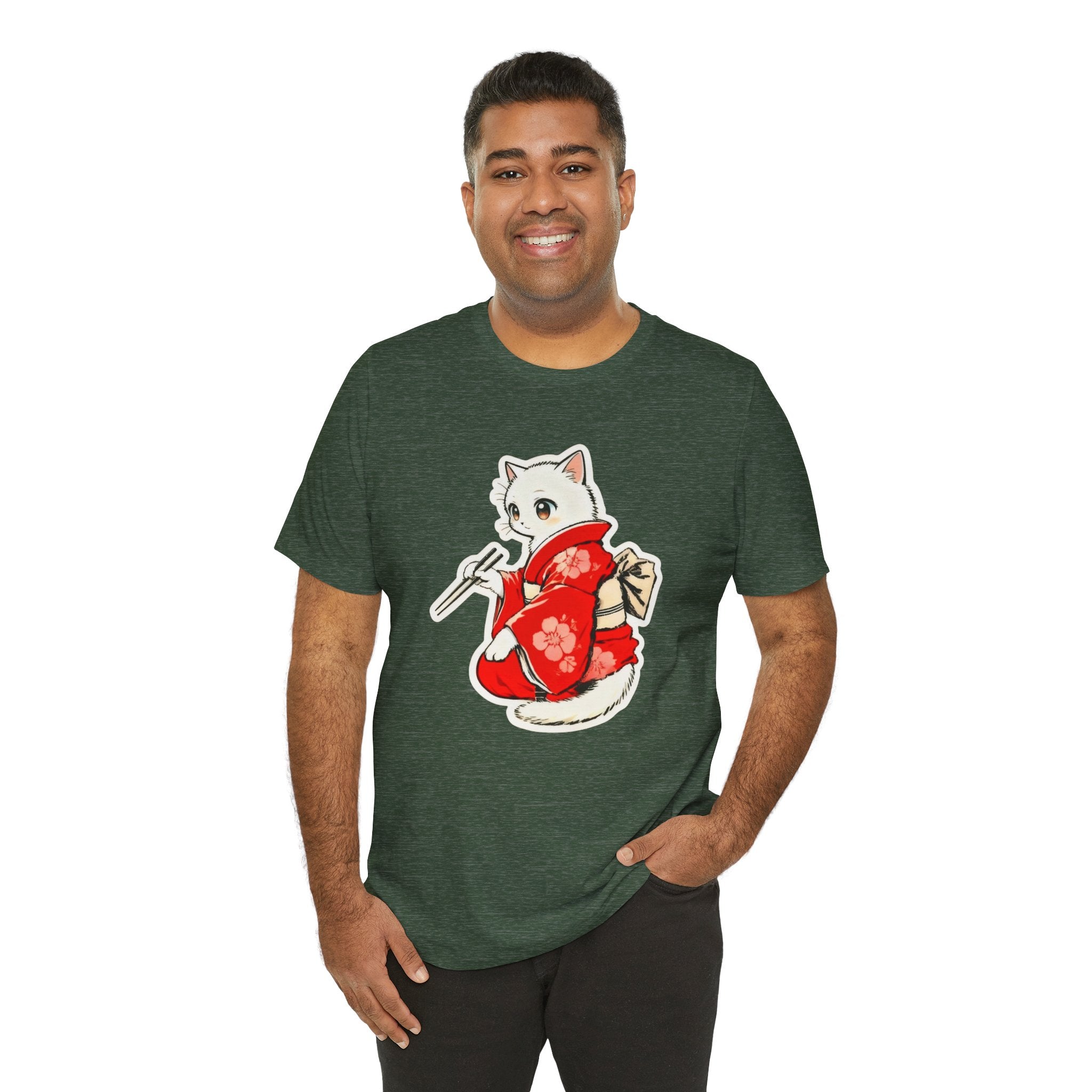 Sushi Kimono Cat Shirt - Cute Japanese Tee