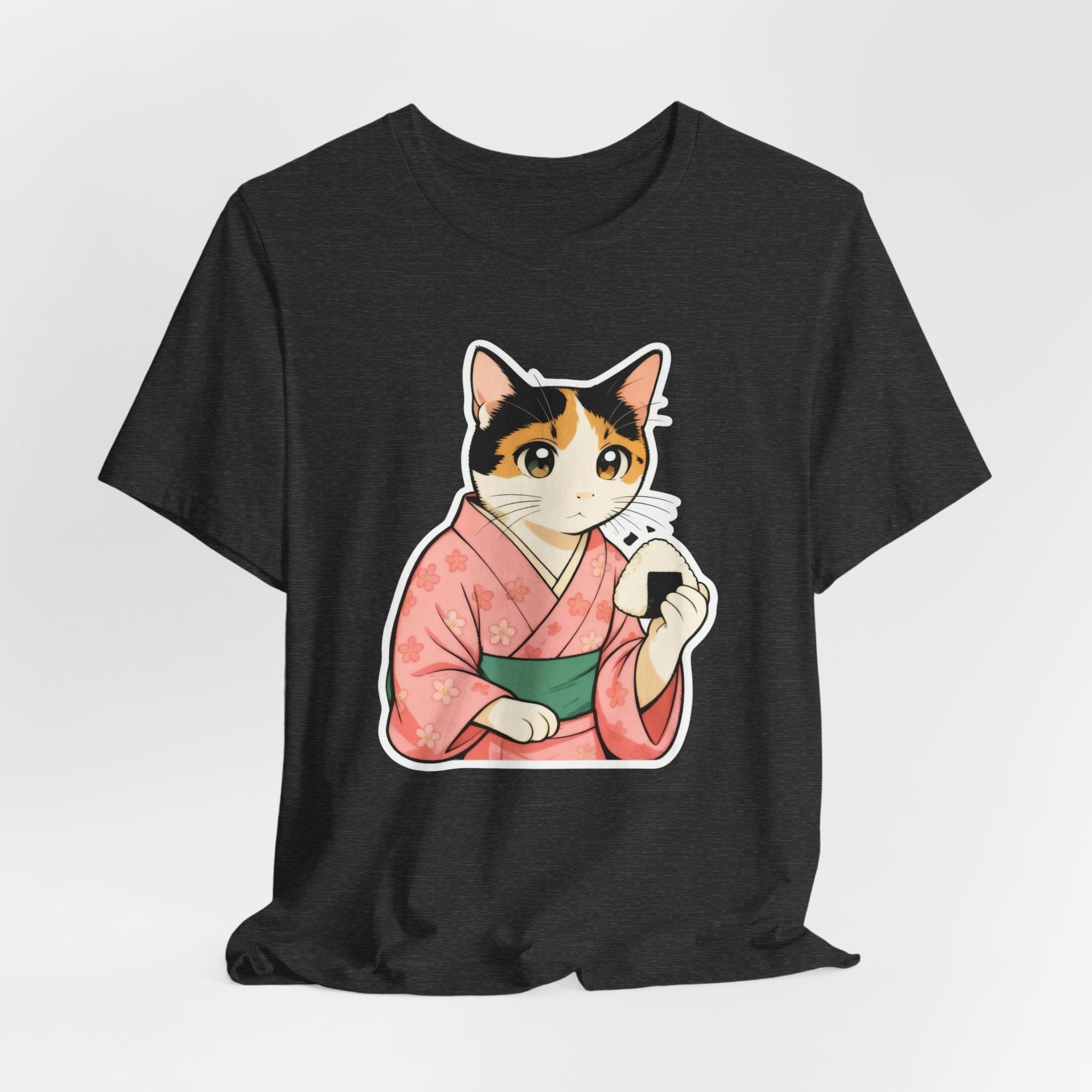 Onigiri Kimono Cat Shirt - Cute Japanese Comfort Food Tee