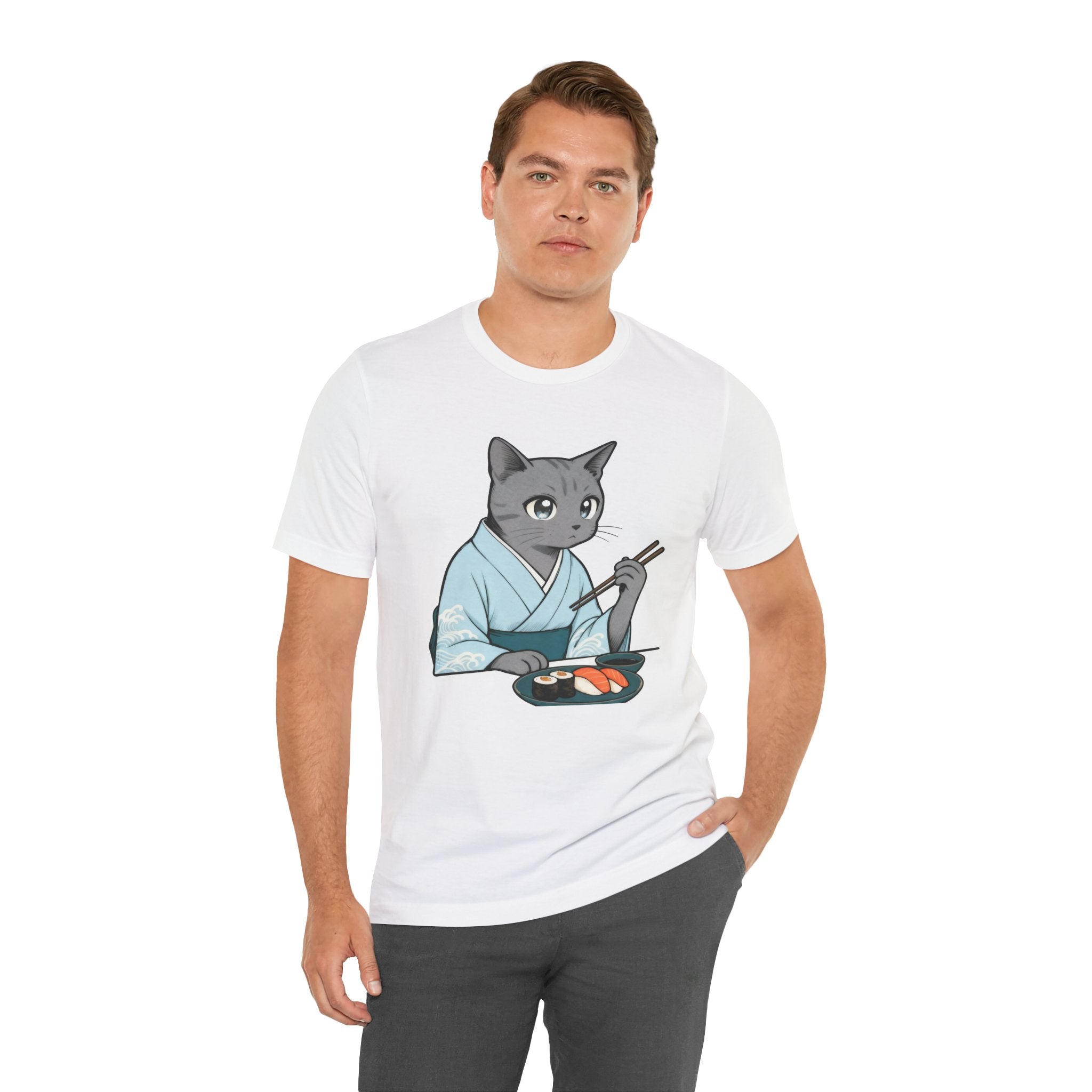 Sushi Kimono Cat Shirt - Japanese Dinner Date Cat Tee