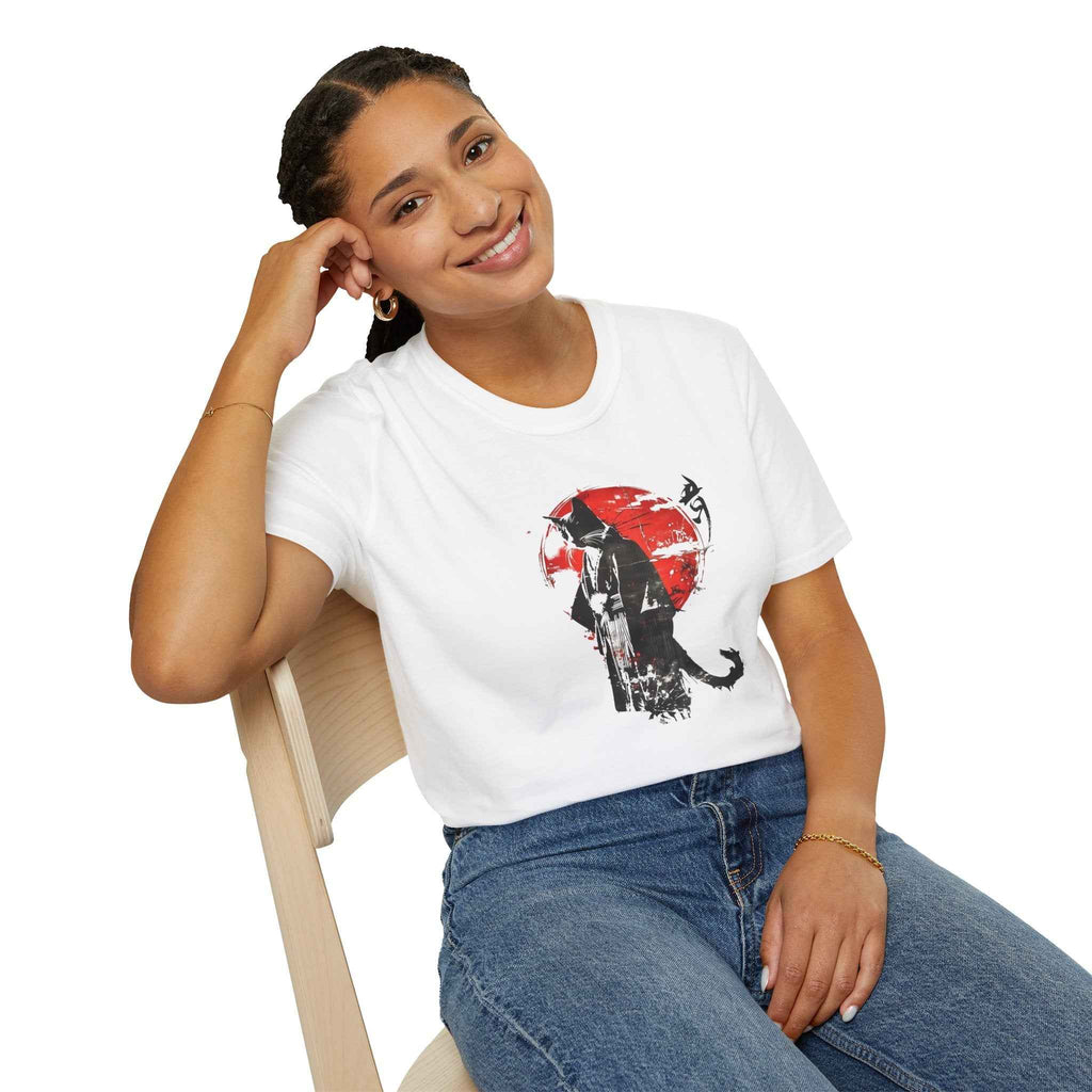 Samurai Cat Japanese Art T-Shirt