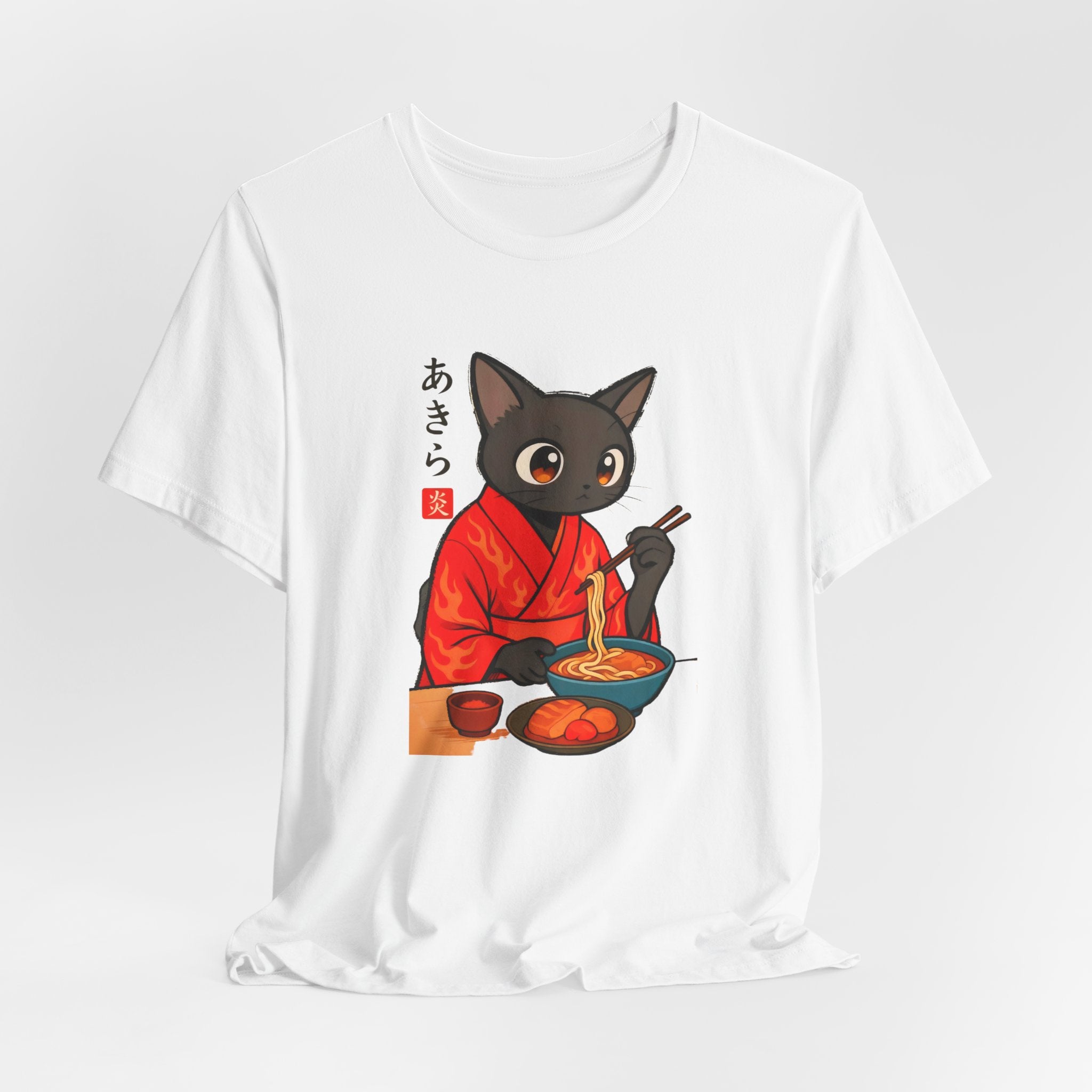 Spicy Ramen Black Cat Shirt - Japanese Noodle Cat Tee