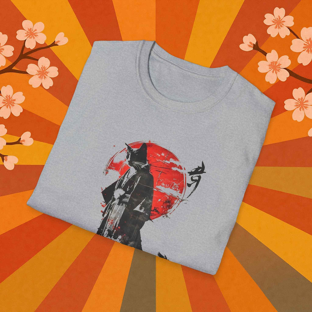Samurai Cat Japanese Art T-Shirt