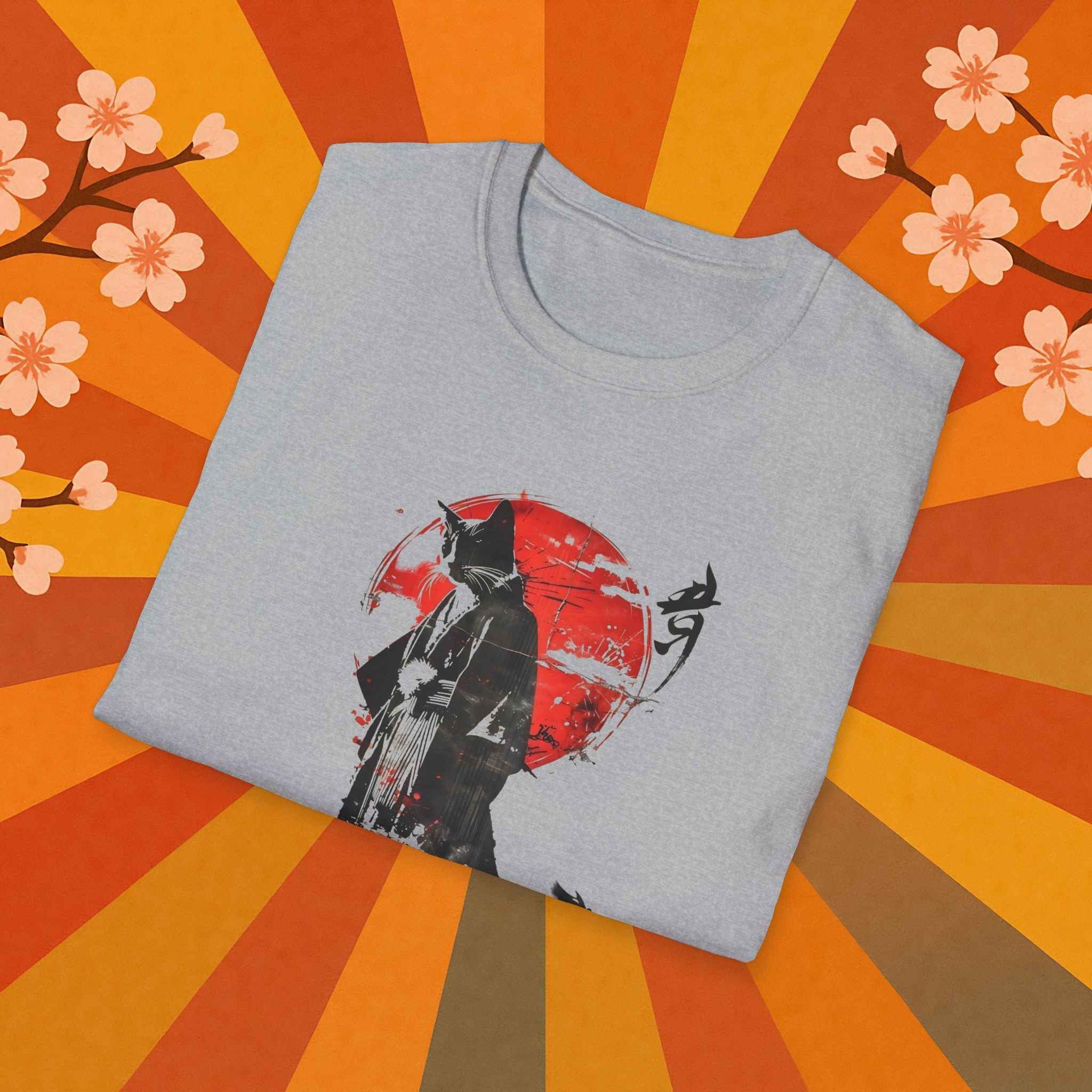 Samurai Cat Japanese Art T-Shirt