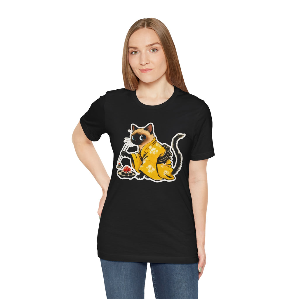 Kawaii Sushi Cat Tee - Japanese Cat Shirt