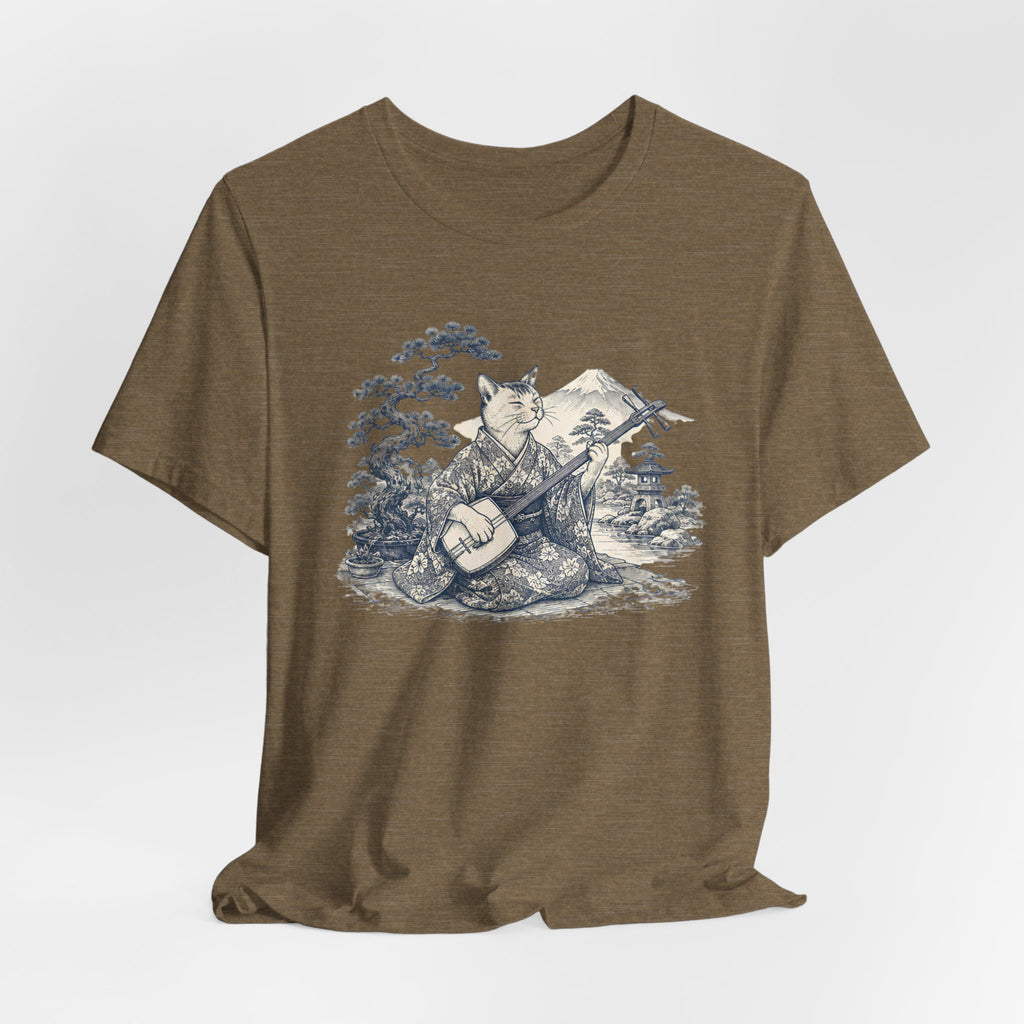 Foxy Banjo Graphic Tee — Vintage Fox Playing Banjo Nature T-Shirt