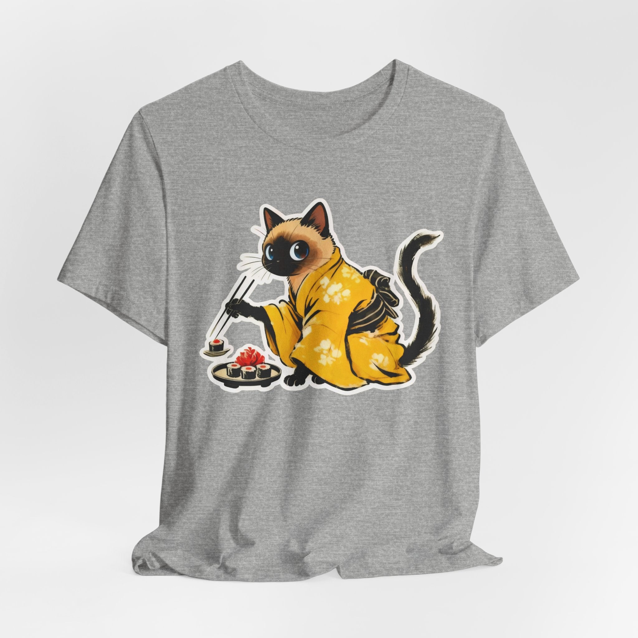 Kawaii Sushi Cat Tee - Japanese Cat Shirt