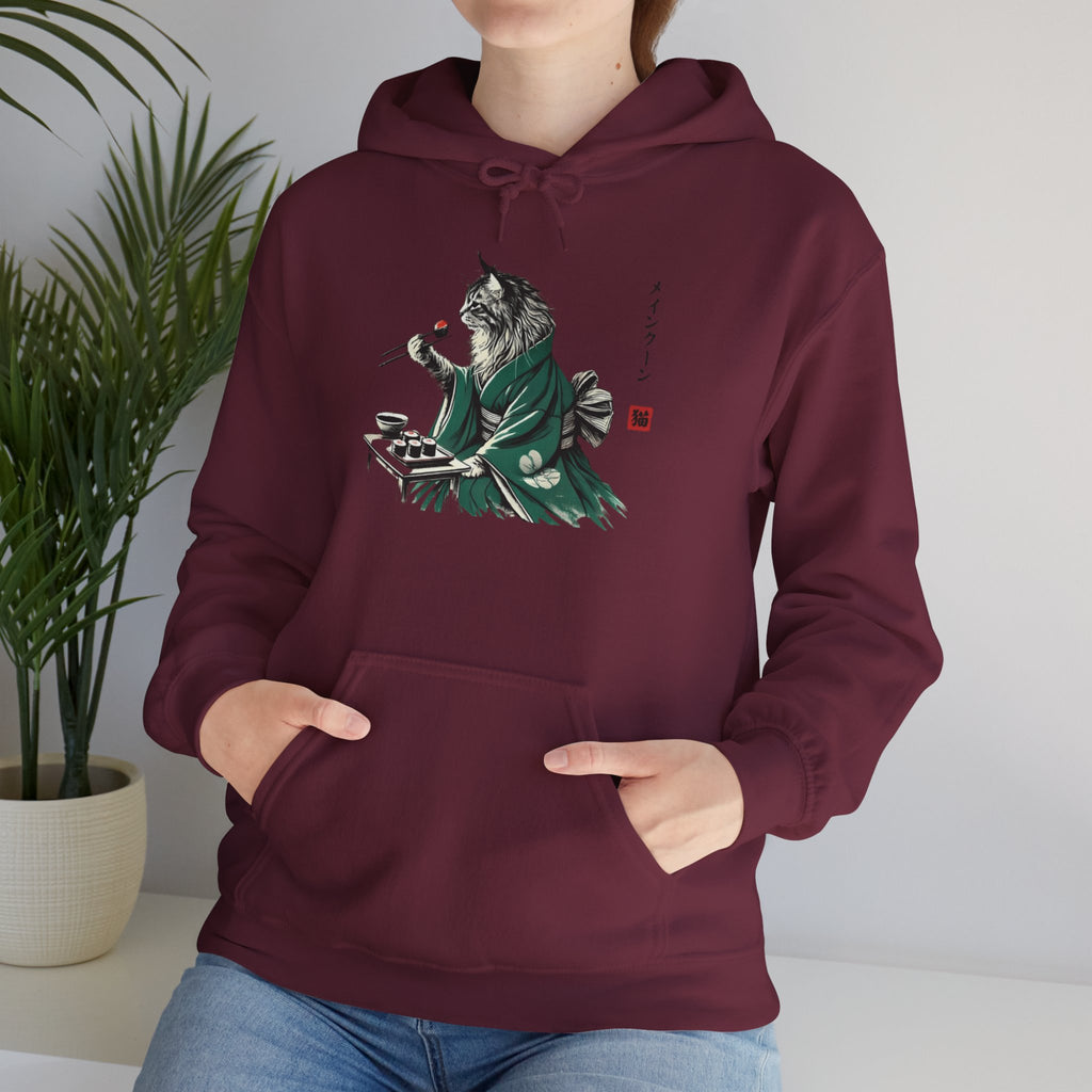 Maine Coon Cat Sushi Hoodie