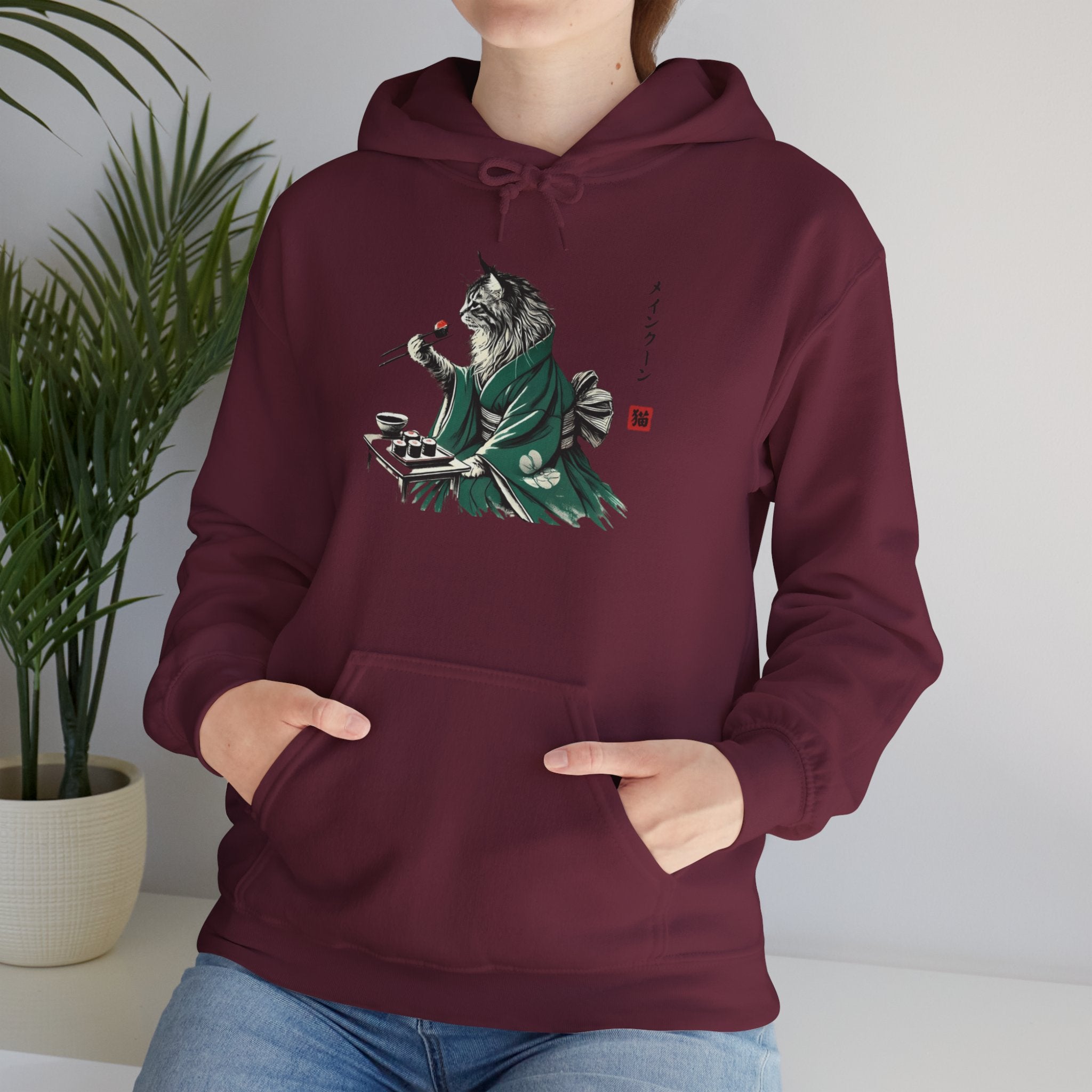 Maine Coon Cat Sushi Hoodie