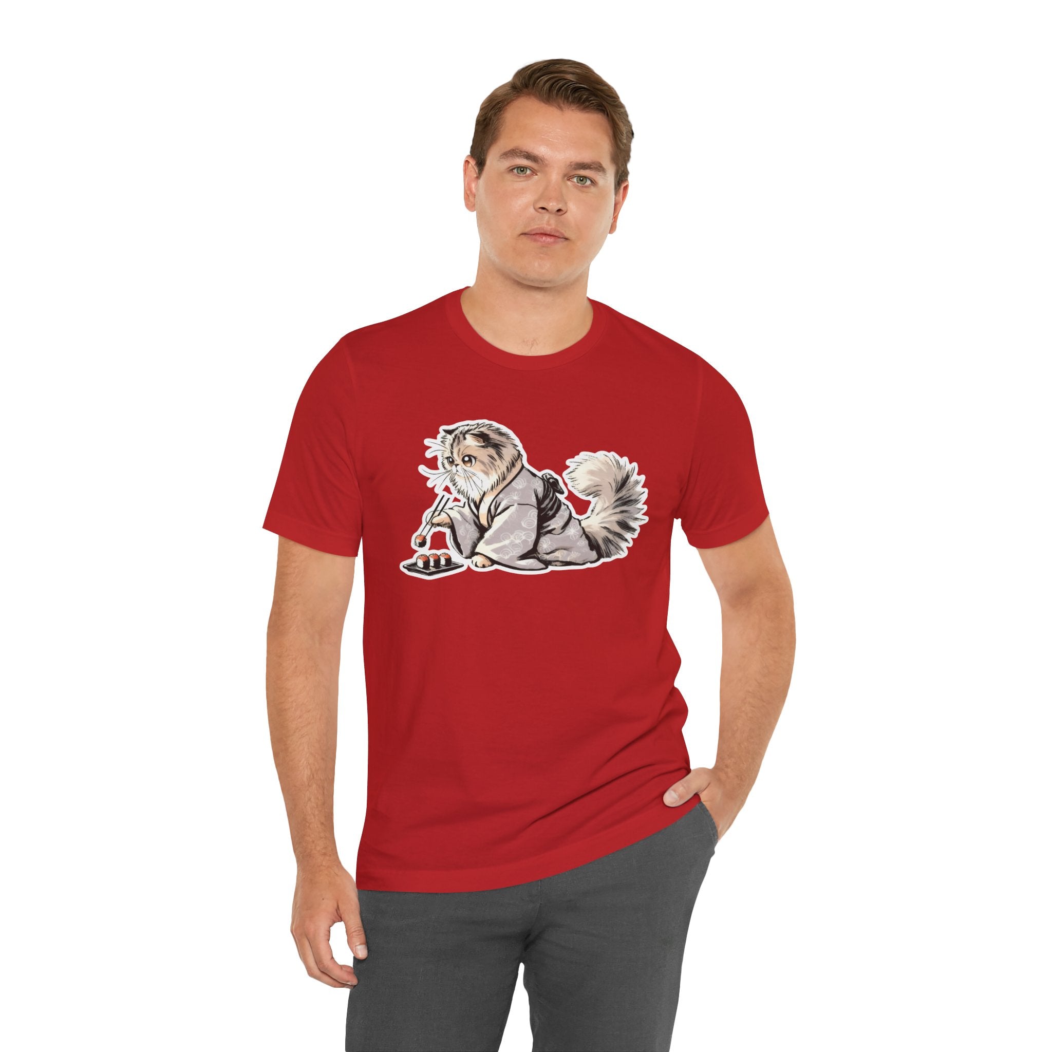 Sushi Cat Chopsticks Shirt - Cute Japanese Tee