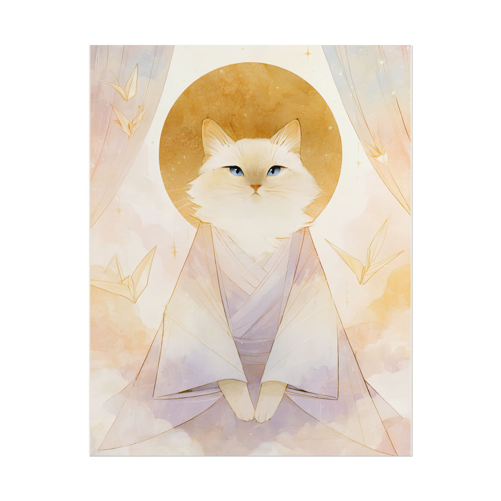 Cat Saint Poster - Sacred Ragdoll Art Print (Rolled Poster)