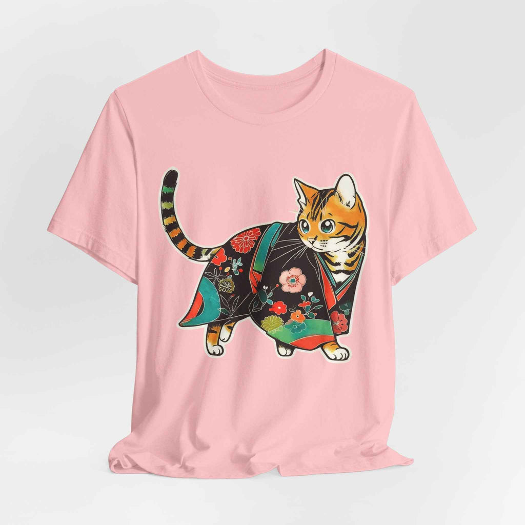 Japanese Kawaii Cat Shirt Quiet Cute Kimono Tee