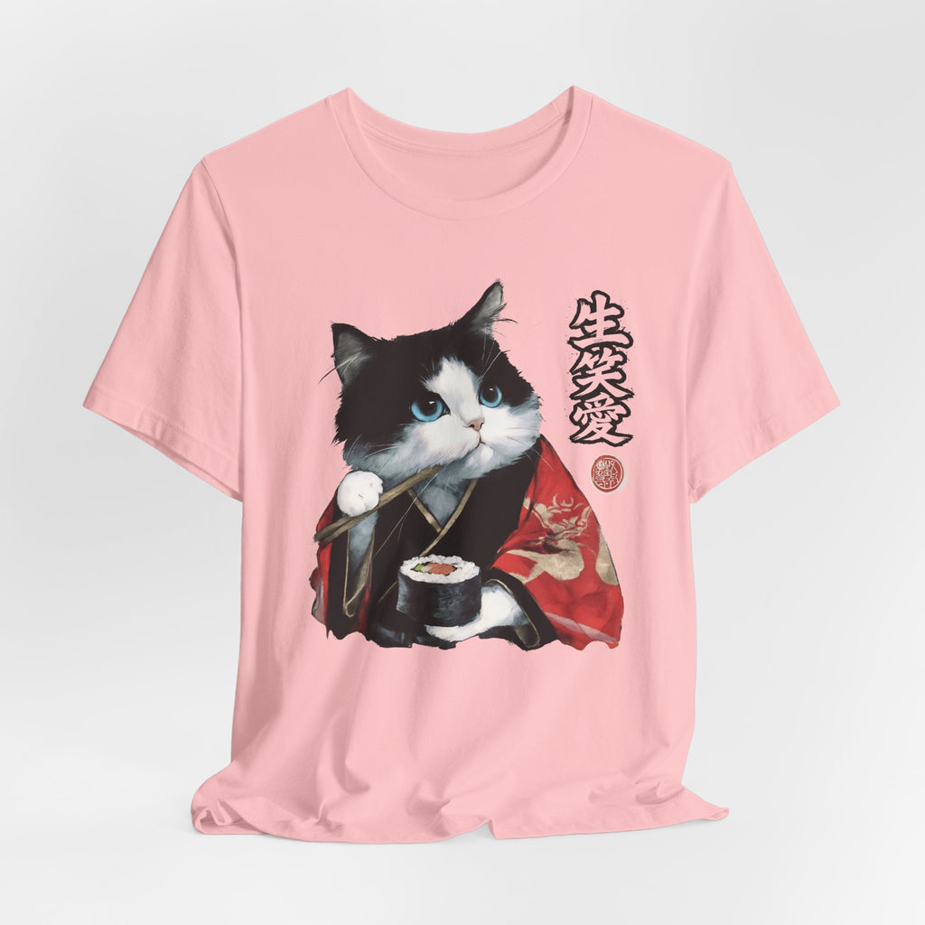 Sushi Cat kimono Cat T-Shirt | Japanese Neko Cat Art