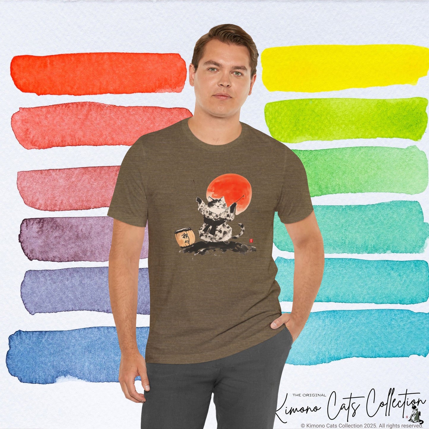 Taiko Drum Cat Tee – Unisex