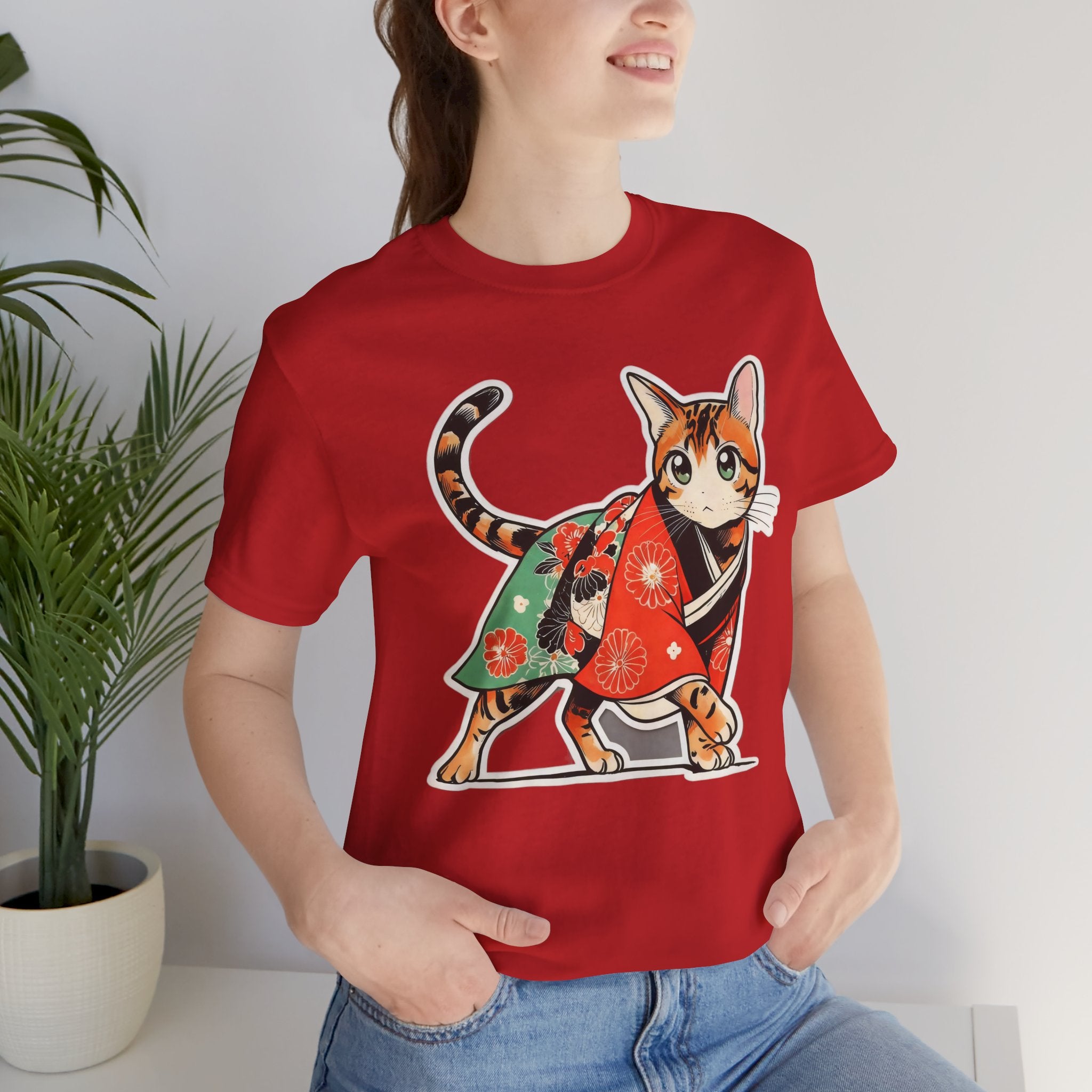 Japanese Kimono Cat Shirt Soft Calm Tee
