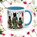 Black Cats Mug - 11-15oz Ceramic Coffee Cup for Cat Lovers