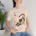 Yoga Black Cat Tee - Japan Kuro Neko in Kimono Design for Kundalini Yoga Enthusiasts - Kimono Cats Collection
