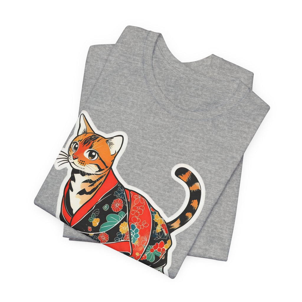 Cute Japanese Cat Shirt Kimono Kitty Tee