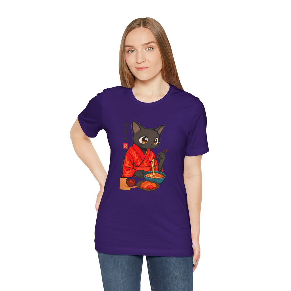 Spicy Ramen Black Cat Shirt - Japanese Noodle Cat Tee