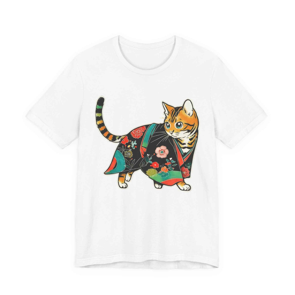 Japanese Kawaii Cat Shirt Quiet Cute Kimono Tee