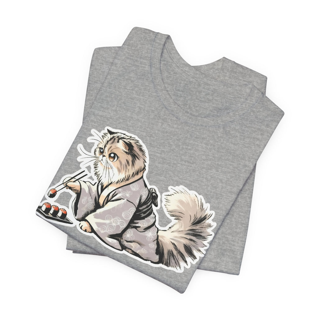 Sushi Cat Chopsticks Shirt - Cute Japanese Tee