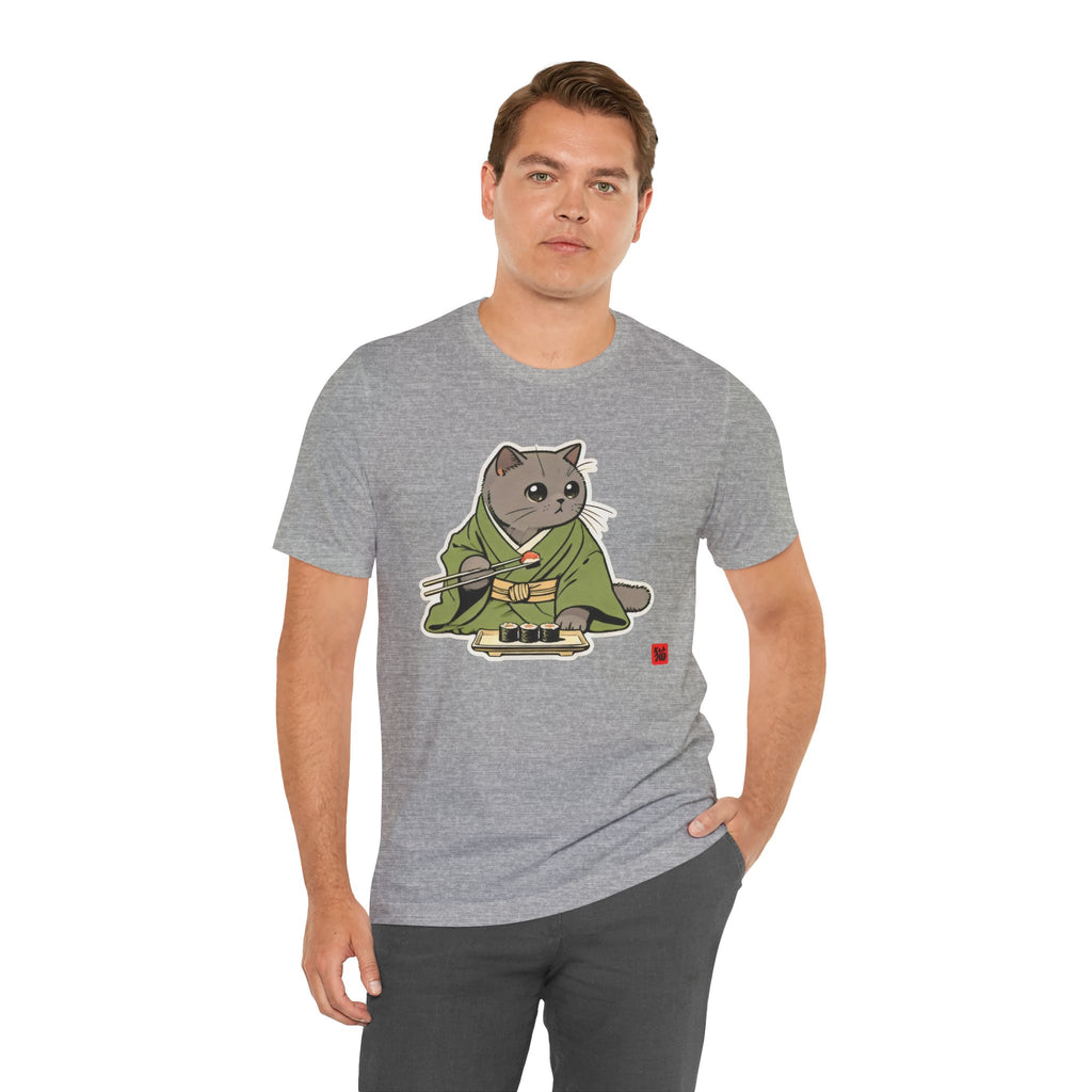Sushi Cat Shirt - Adorable Japanese Cat Tee for British Shorthair Lovers - Kimono Cats Collection