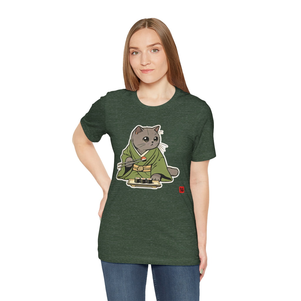 Sushi Cat Shirt - Adorable Japanese Cat Tee for British Shorthair Lovers - Kimono Cats Collection