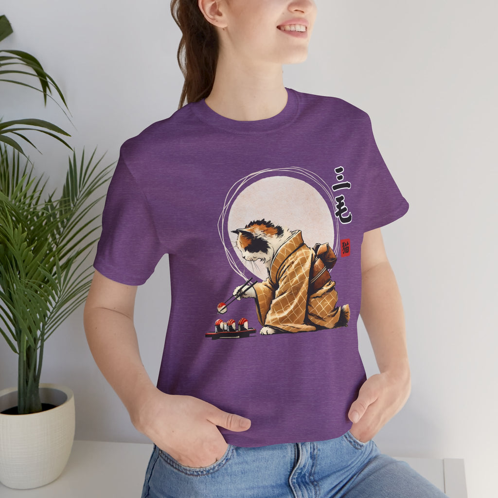 Cat Eating Sushi Tee