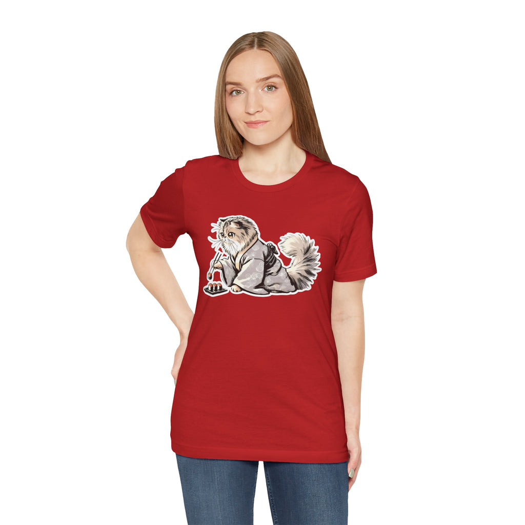 Sushi Cat Chopsticks Shirt - Cute Japanese Tee