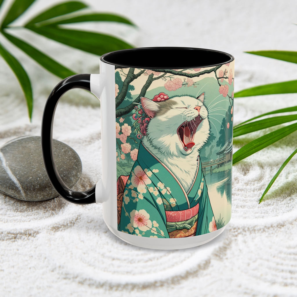 Cute Geisha Cat Mug - Kimono Cat Lover Gift