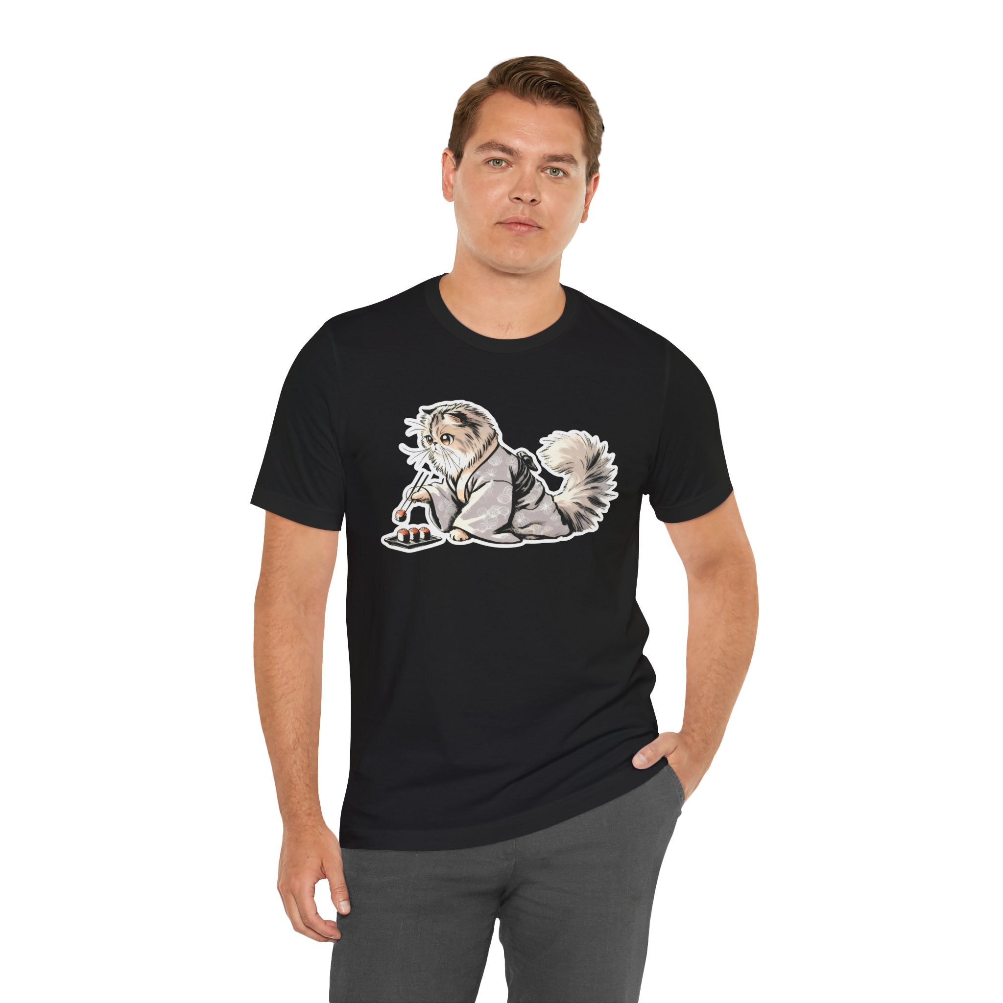 Sushi Cat Chopsticks Shirt - Cute Japanese Tee