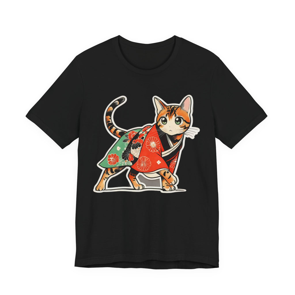 Japanese Kimono Cat Shirt Soft Calm Tee