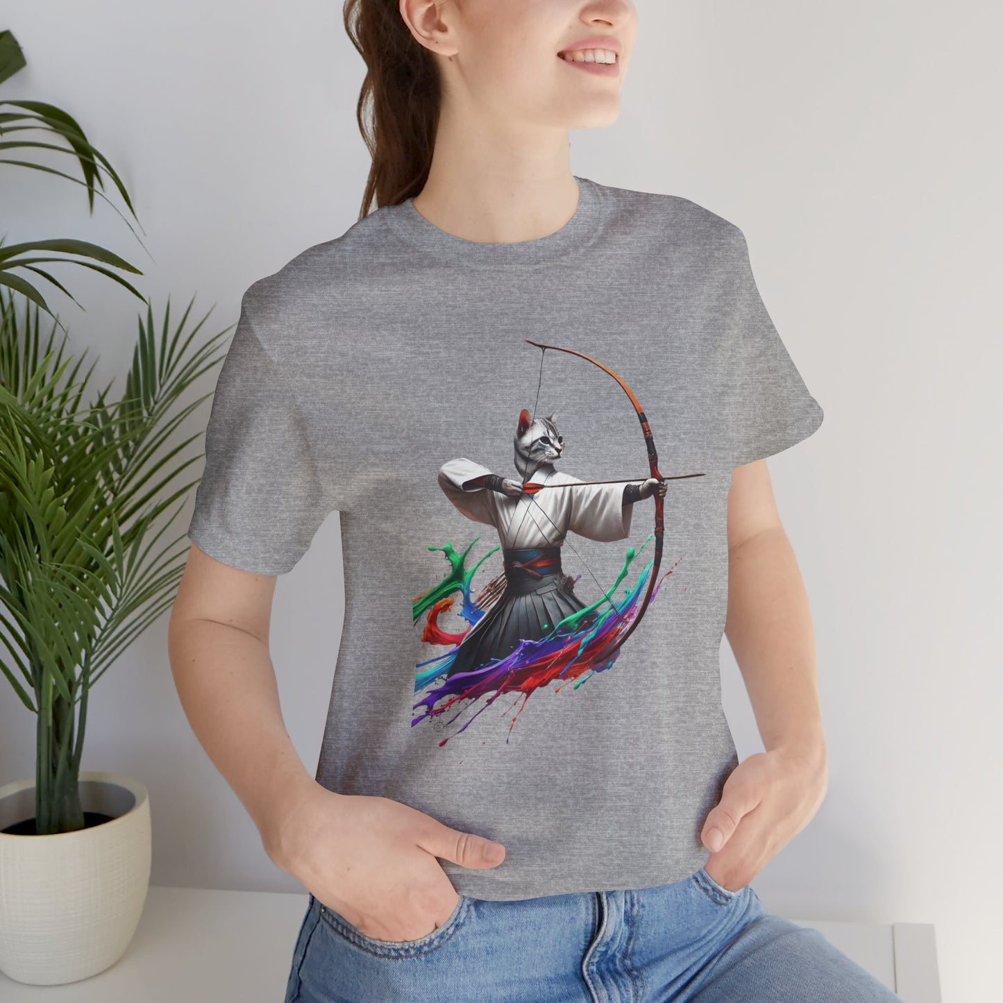 Kyudo Archer Cat Tee – Der Zen-Bogenmeister des feudalen Japans