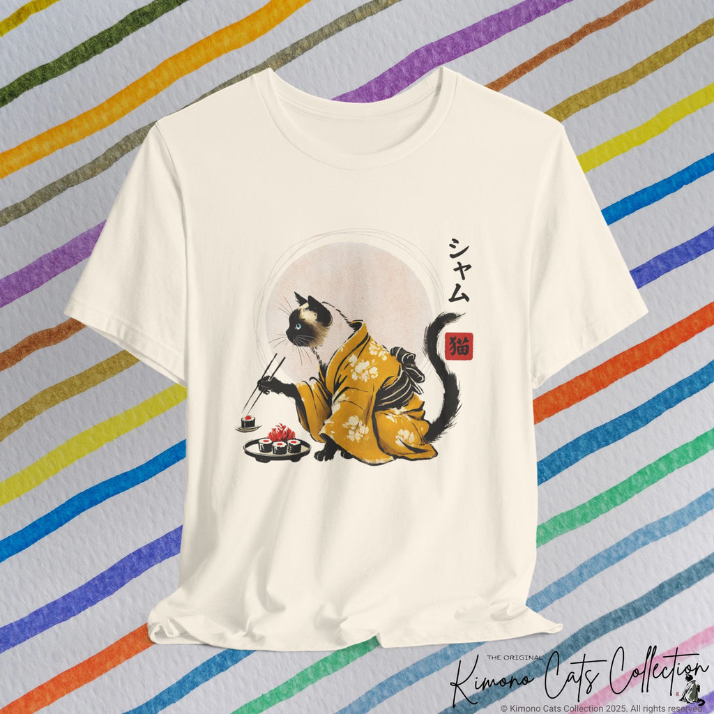 Sushi-Loving Siamese Cat - T-Shirt