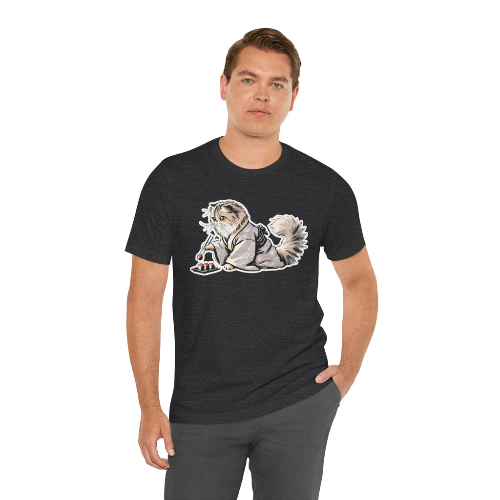 Sushi Cat Chopsticks Shirt - Cute Japanese Tee