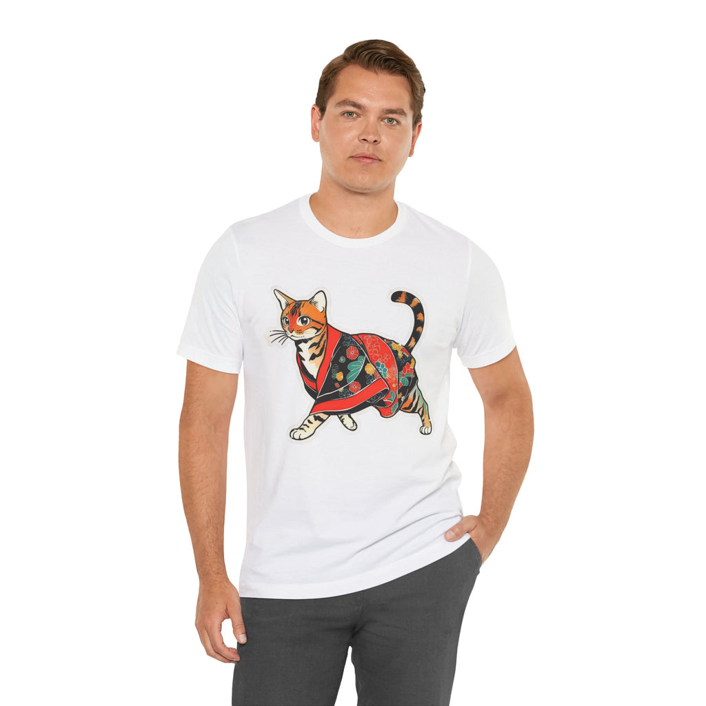 Cute Japanese Cat Shirt Kimono Kitty Tee