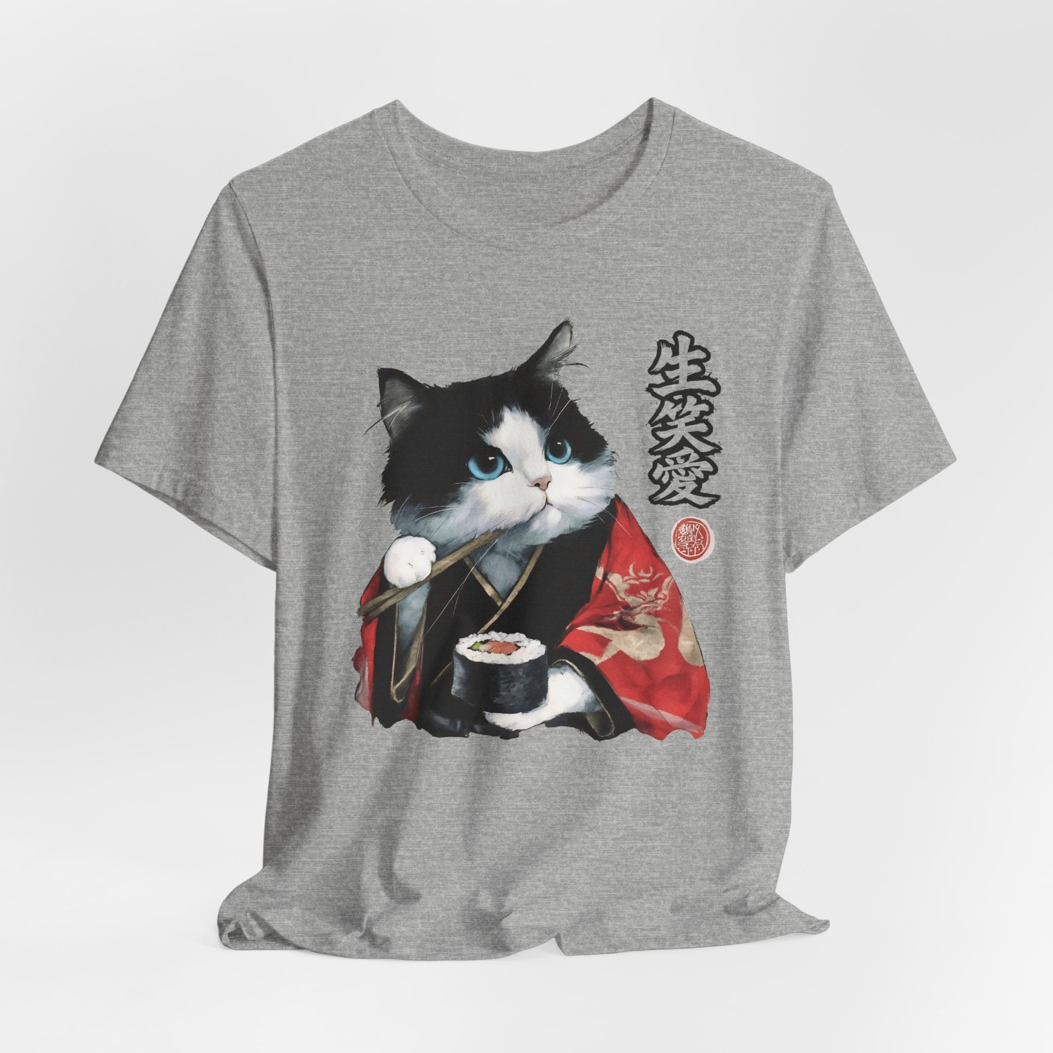 Sushi Cat kimono Cat T-Shirt | Japanese Neko Cat Art