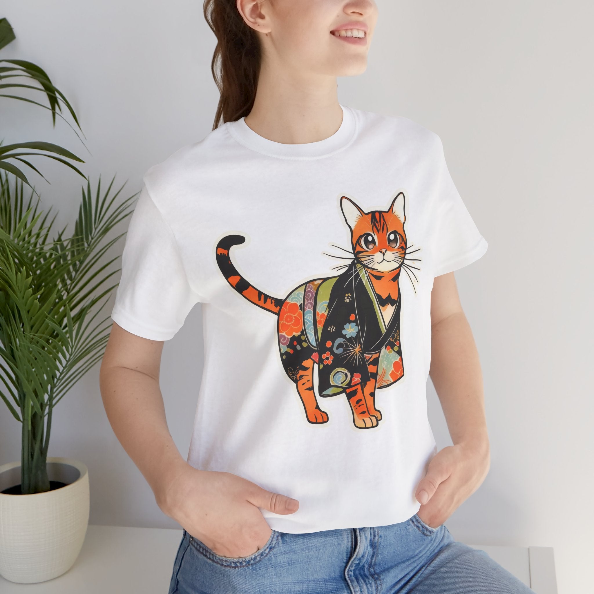 Kawaii Kimono Cat Shirt Japan Gift Tee
