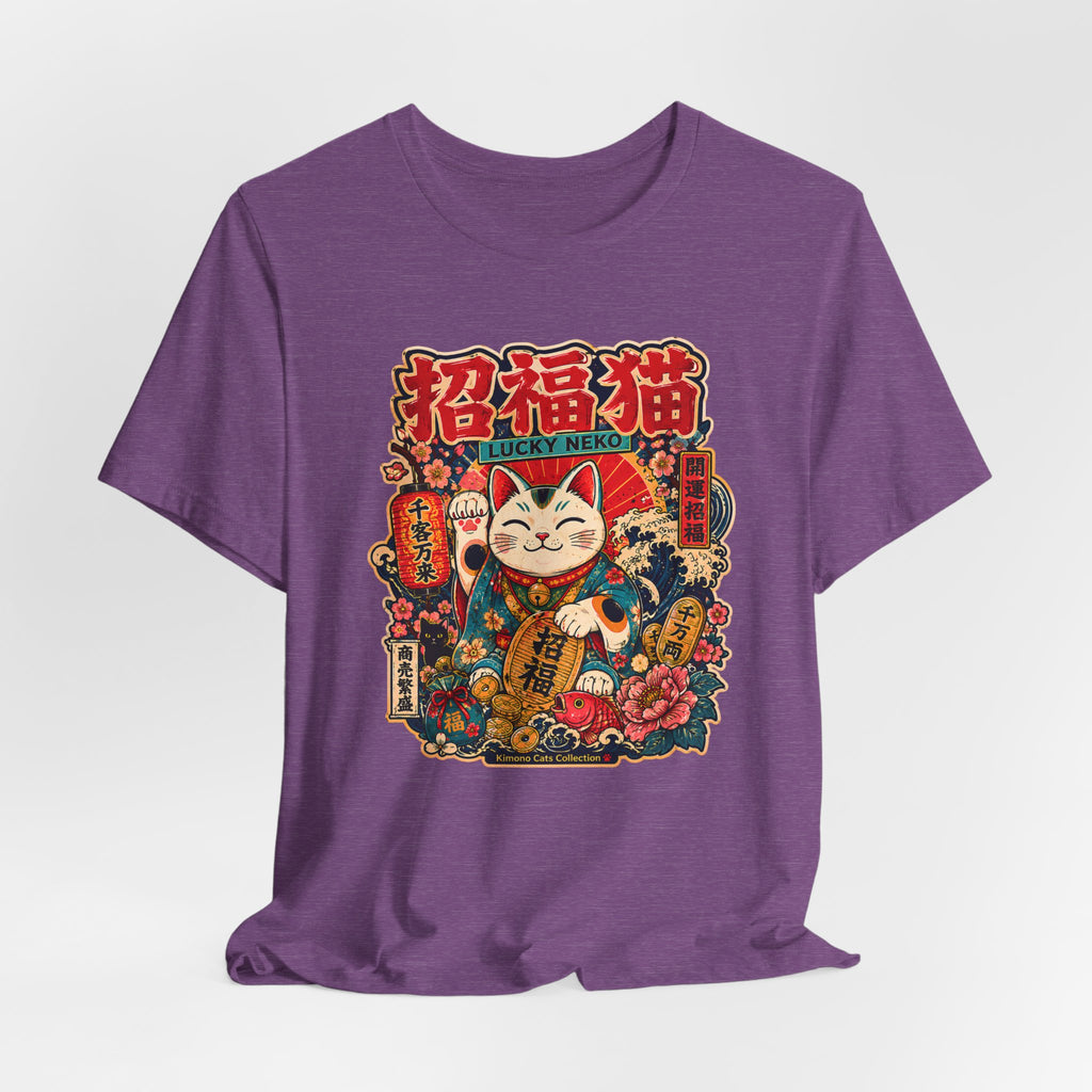Lucky Maneki Neko T-Shirt — Vintage Japanese Cat Graphic Tee
