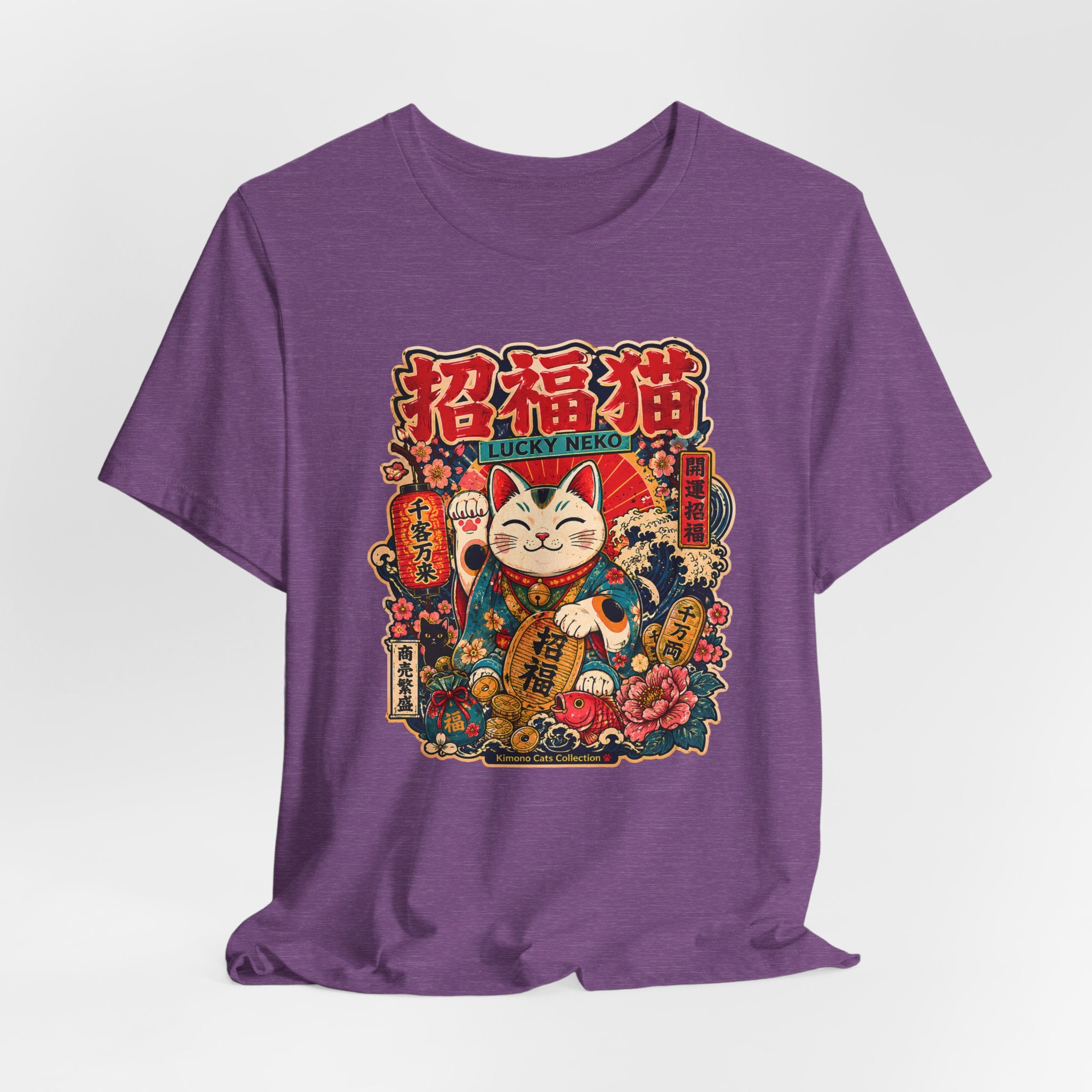 Lucky Maneki Neko T-Shirt — Vintage Japanese Cat Graphic Tee