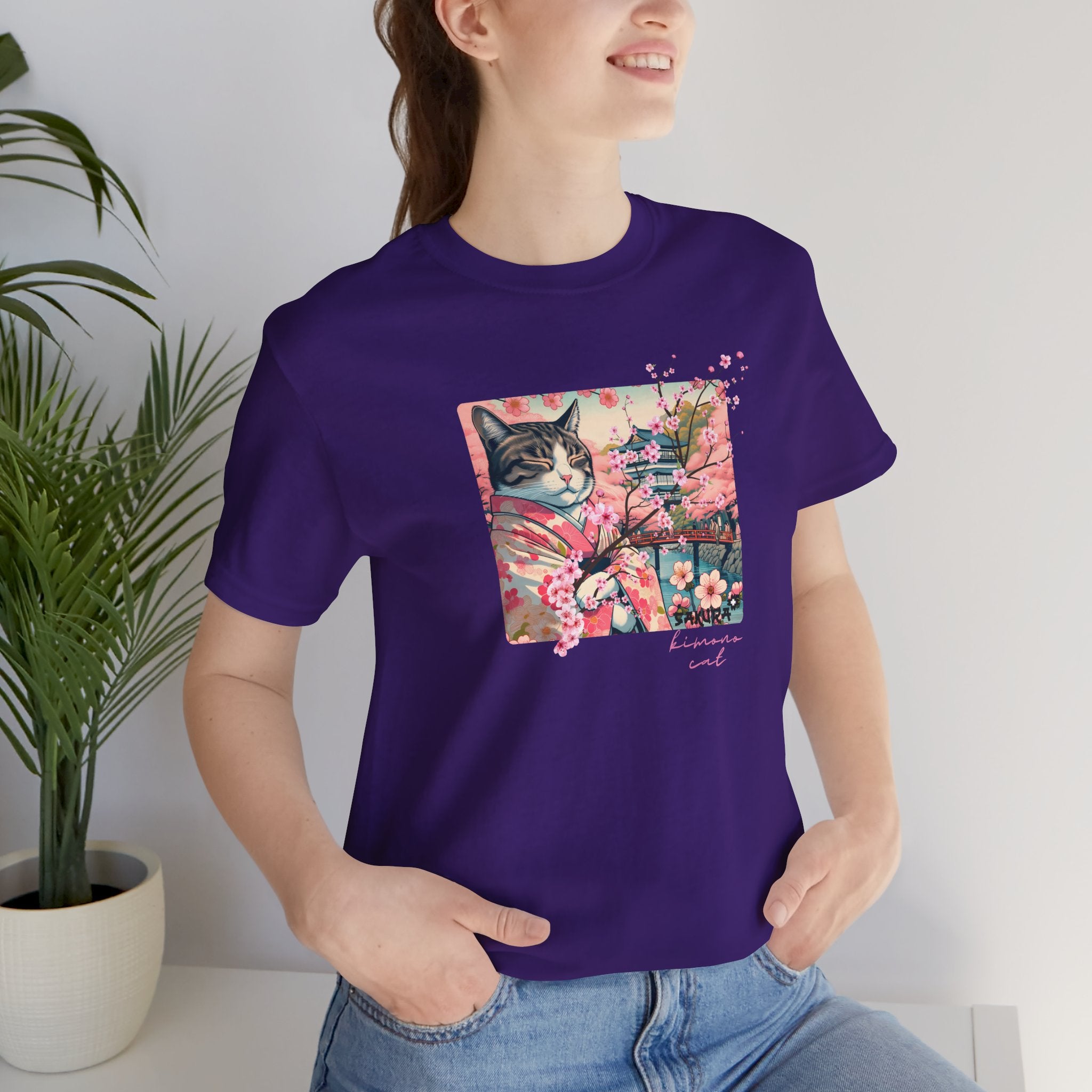 Sakura Kimono Cat Tee - Unisex