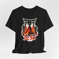 Fire Cat T-Shirt — Japanese Torii Flames Graphic Tee (炎猫 — Fire Cat)