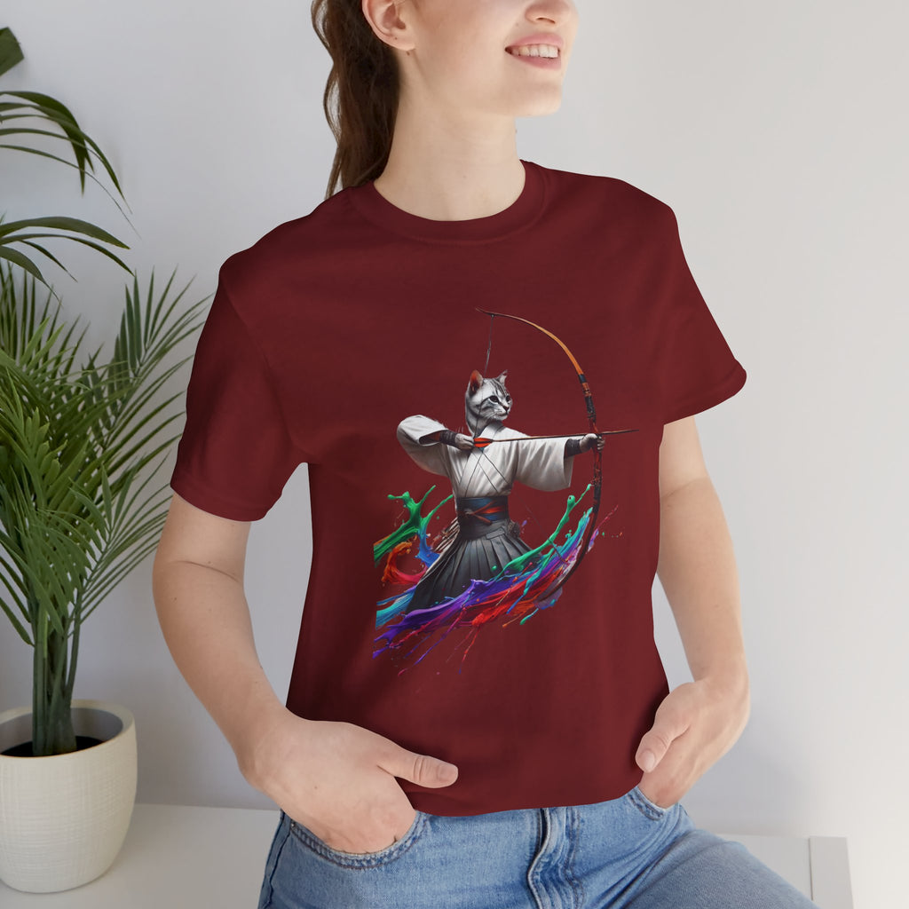 Kyudo Archer Cat Tee – Der Zen-Bogenmeister des feudalen Japans