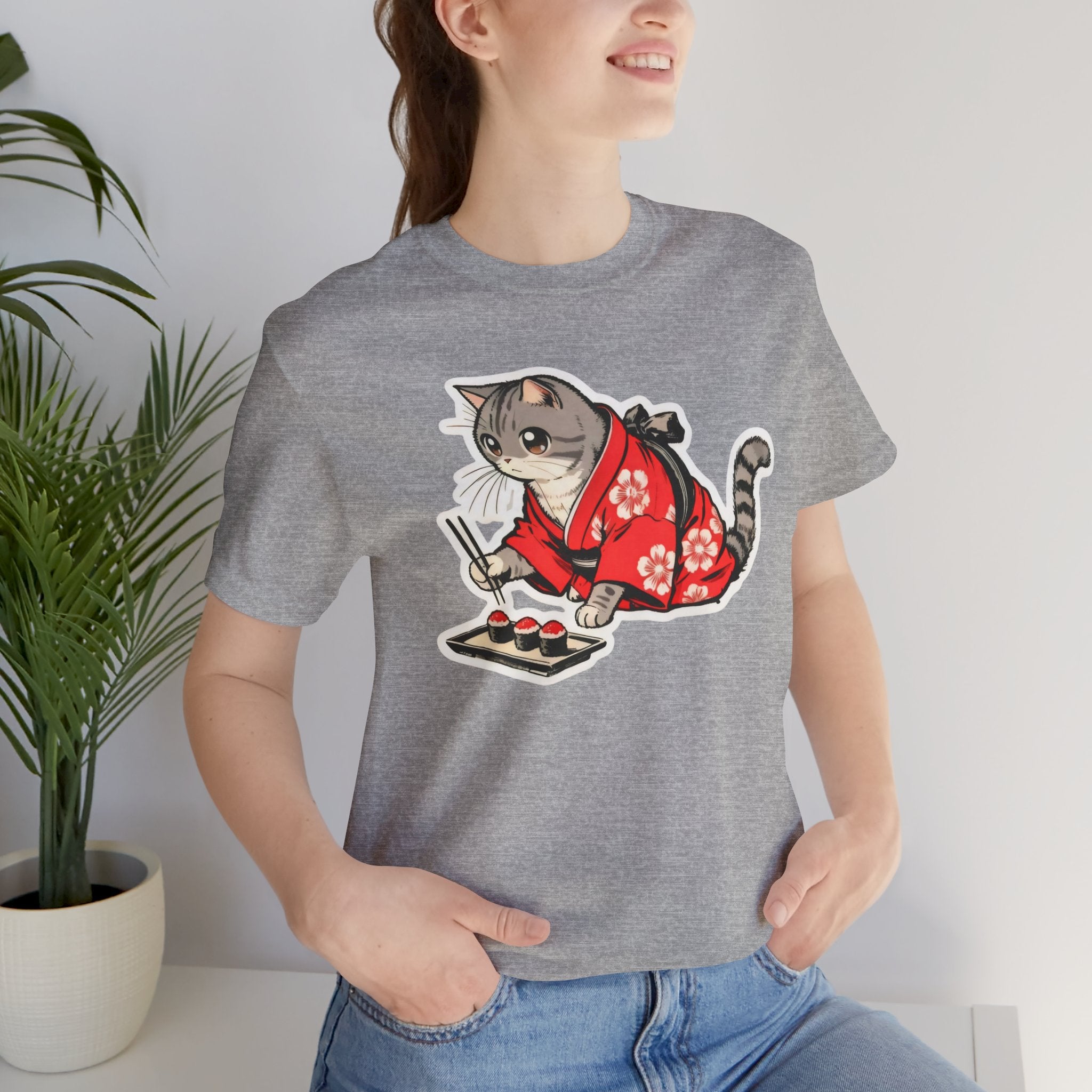 Sushi Cat T-Shirt - Kawaii Kimono Cat