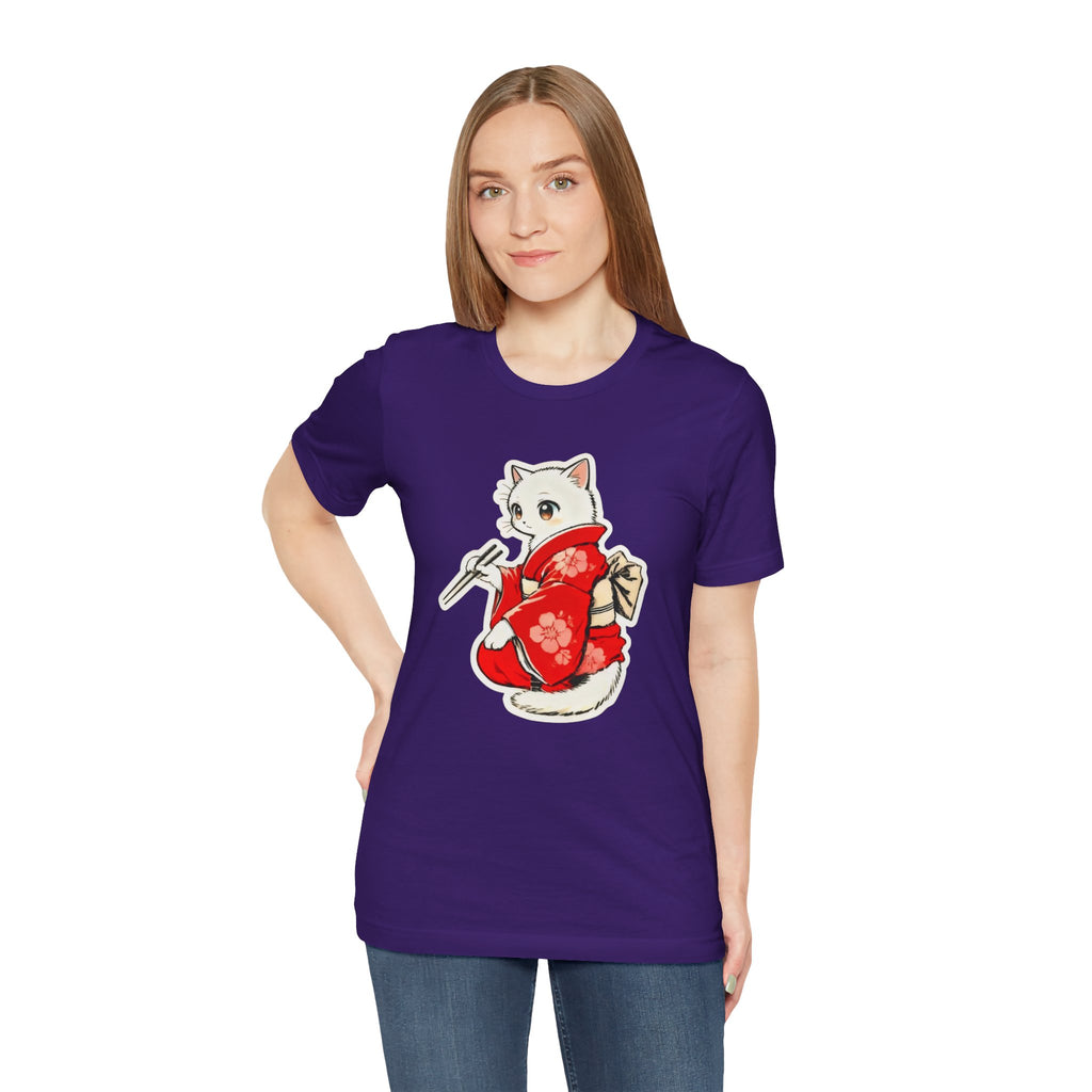 Sushi Kimono Cat Shirt - Cute Japanese Tee