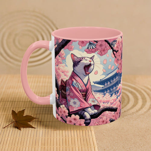 Coffee Mug Sakura Cat in Kimono