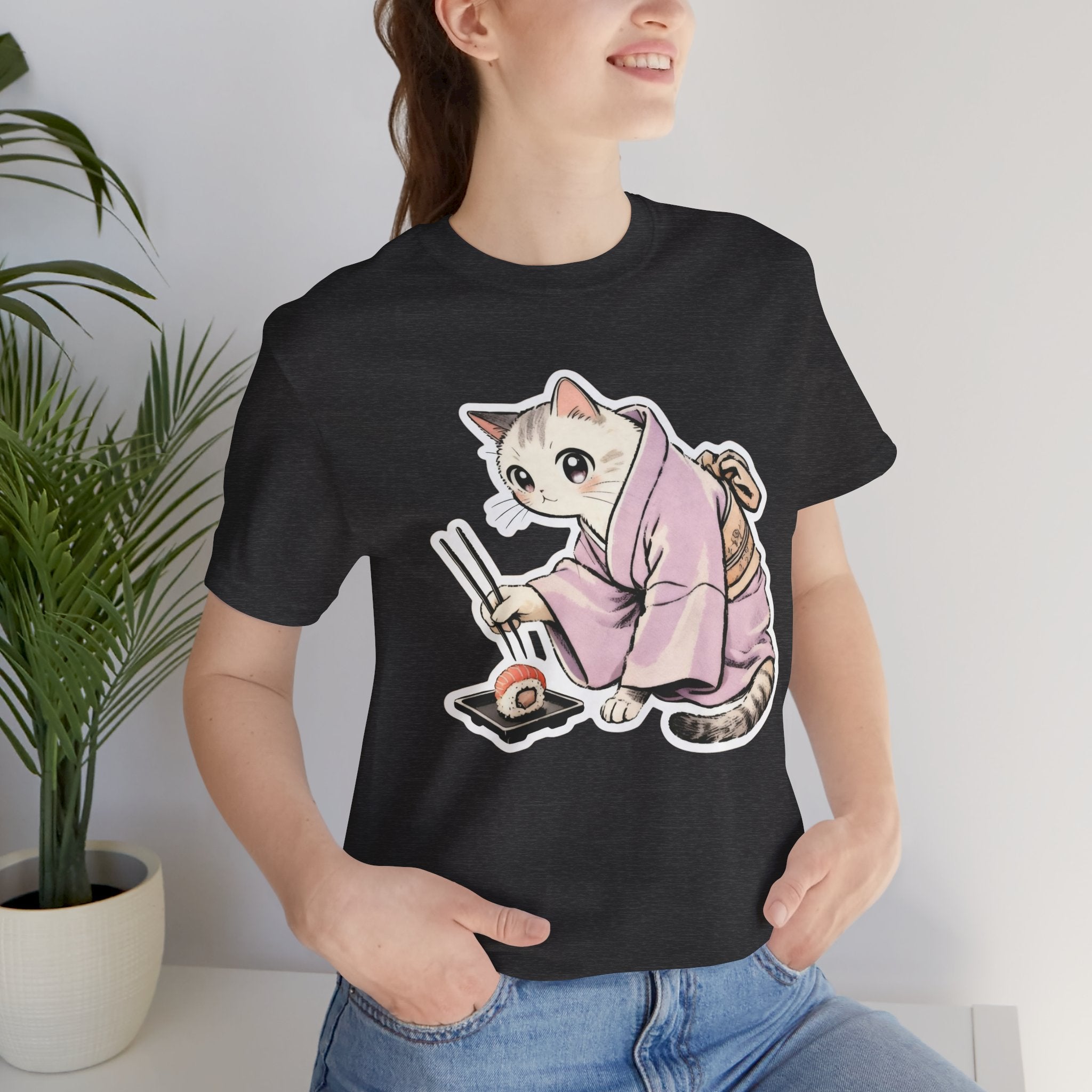 Sushi Cat Shirt - Japanese Kimono Cat Tee