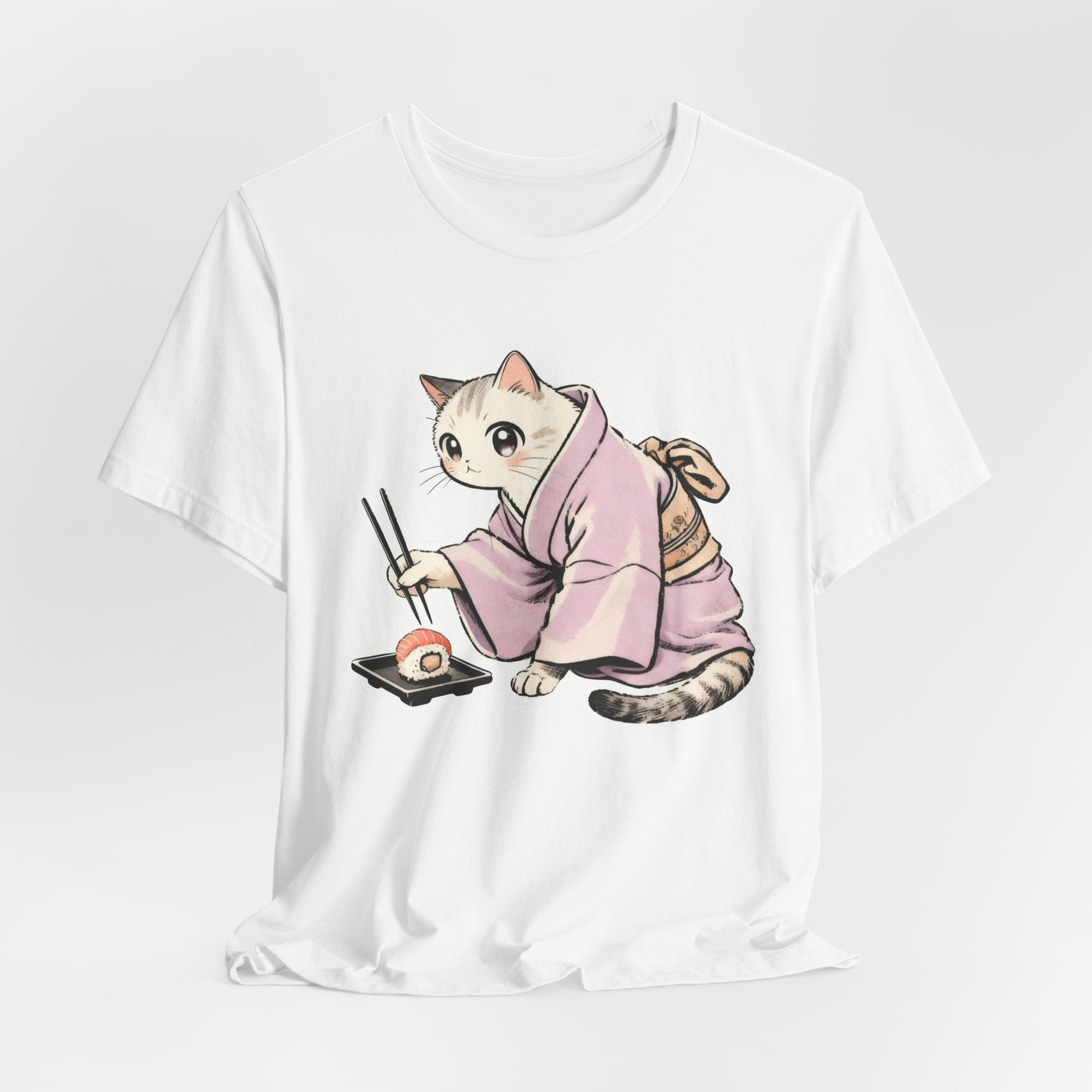 Sushi Cat Shirt - Japanese Kimono Cat Tee