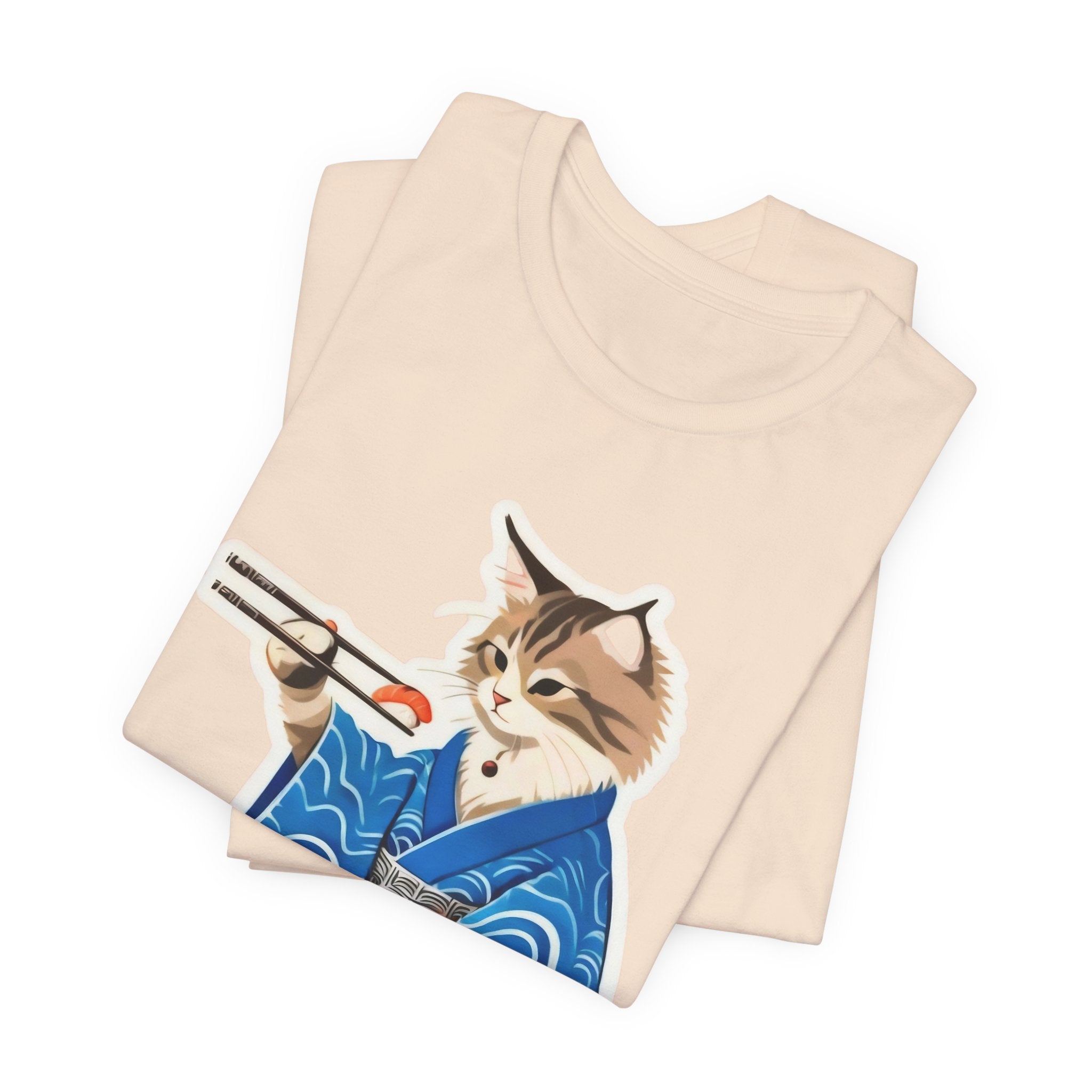 Cute Sushi Cat Shirt - Japanese Kimono Cat Tee